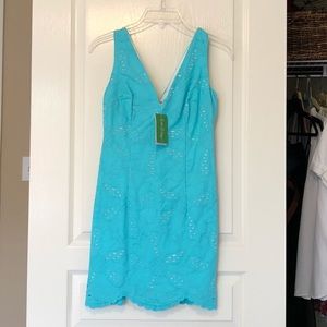 Lilly Pulitzer Teal Scalloped Dress